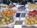 Fruta exhibida en un stand impresionistas Gustave Caillebotte bodegones